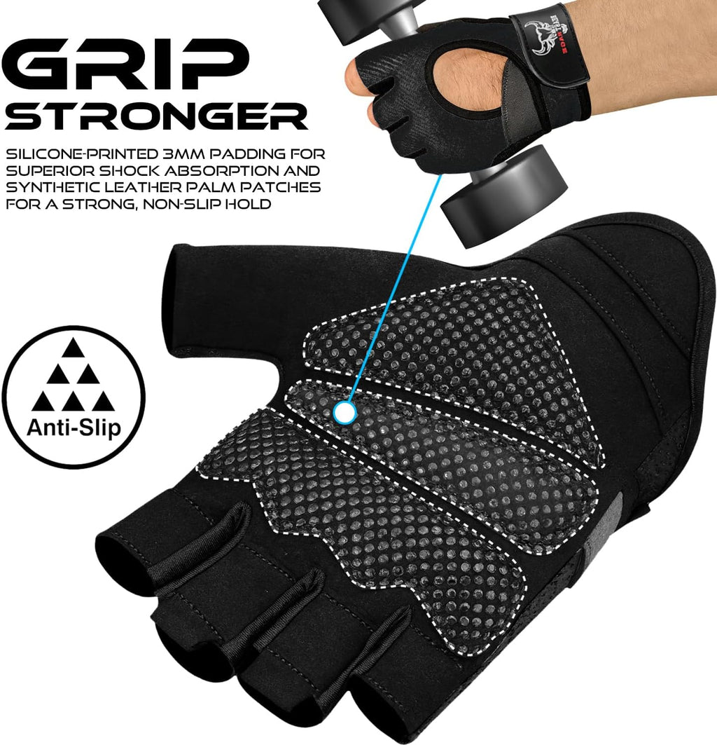 BEAST RAGE Weight Lifting Gloves — Non-Slip Gym Gloves for Men & Women