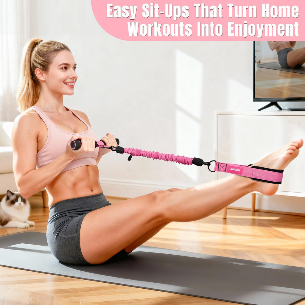 Multifunction Pedal Resistance Band — 3-Tube Ab & Sit-Up Trainer for Women