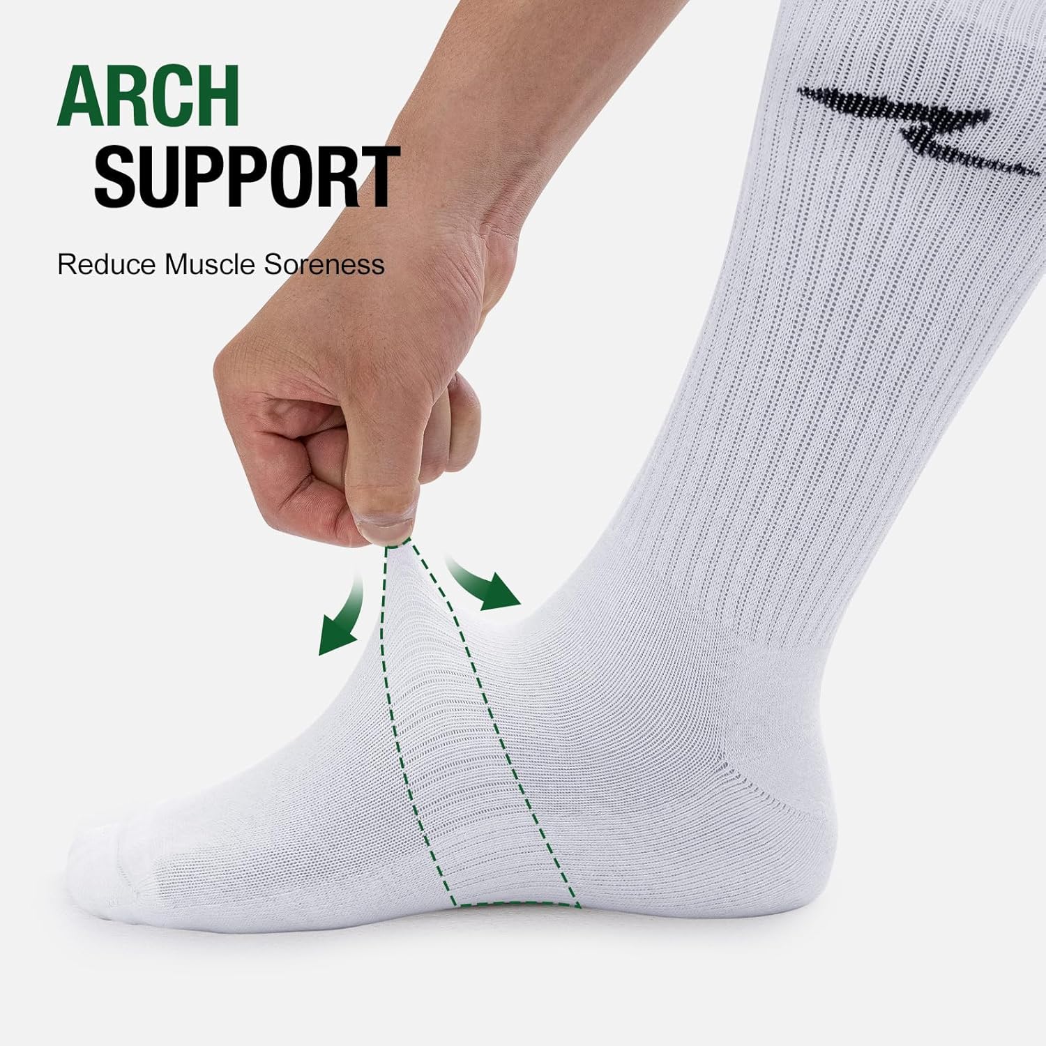Niorasen Cushioned Sports Socks — Combed Cotton Gym Running Socks for Men & Women