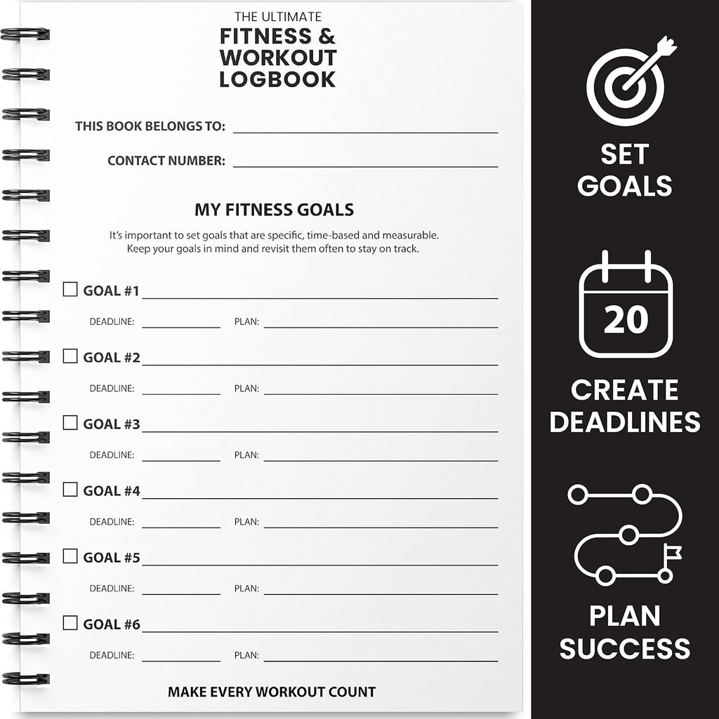 Ultimate Gym Workout Log Book — 100 Page A5 Training Planner & Fitness Journal