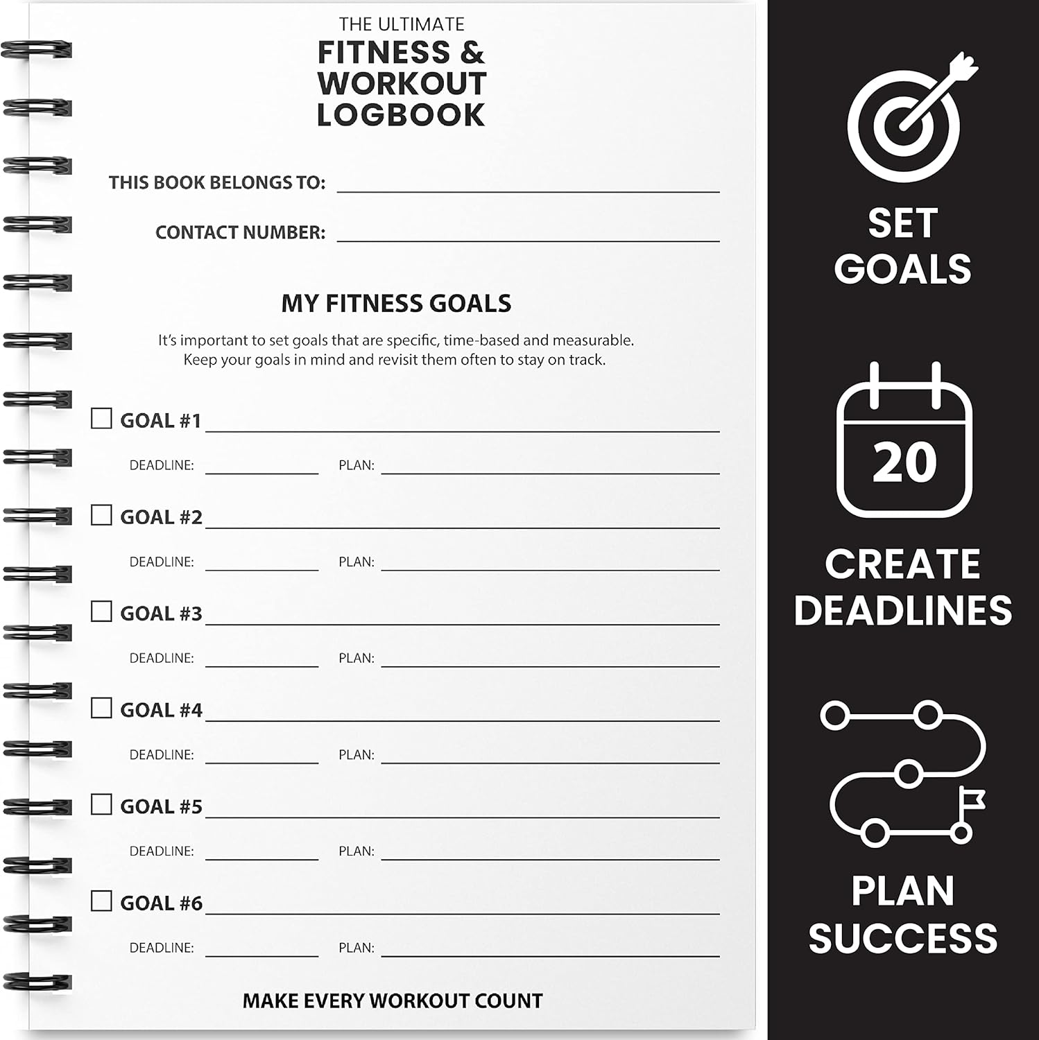 Ultimate Gym Workout Log Book — 100 Page A5 Training Planner & Fitness Journal