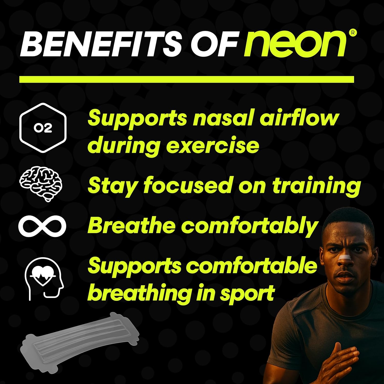 Nasal Strips 60 Pack — Clear Breathing Strips for Sport, Snoring & Sleep