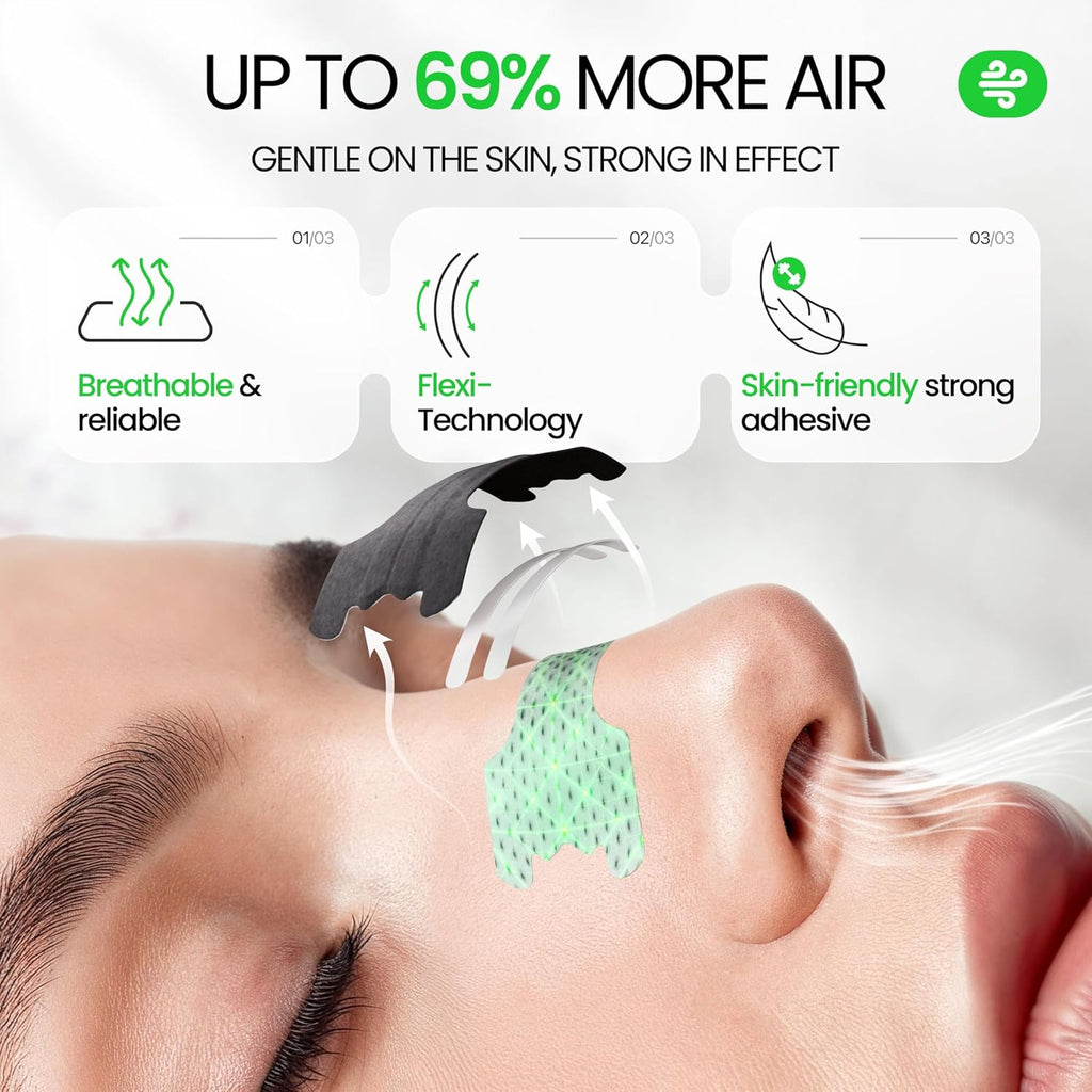 Ellicit Nasal Strips 30 Pack — Anti-Snoring Nose Strips for Sport & Sleep