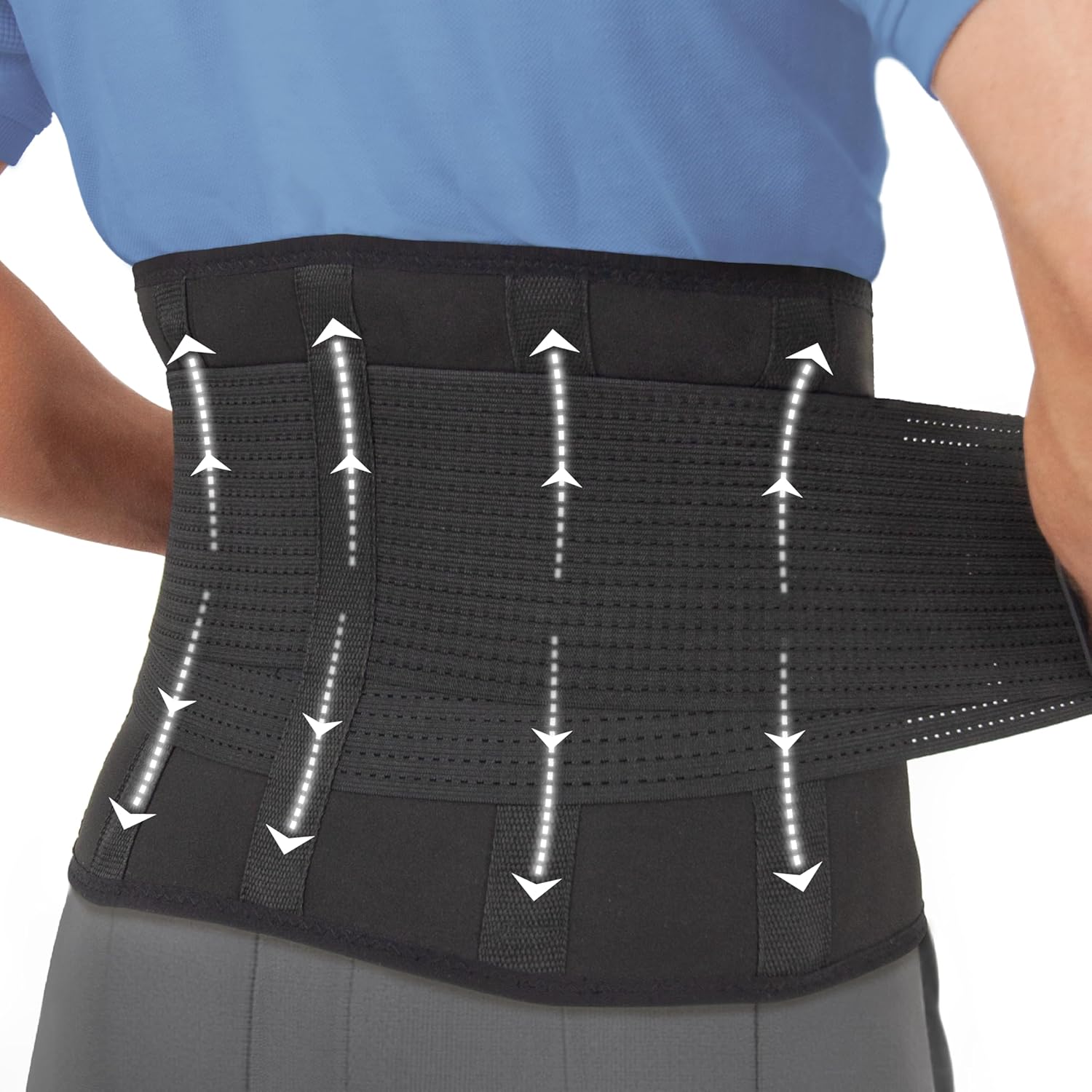 Clever Yellow Back Support Belt — Lumbar Brace for Lower Back Pain Relief