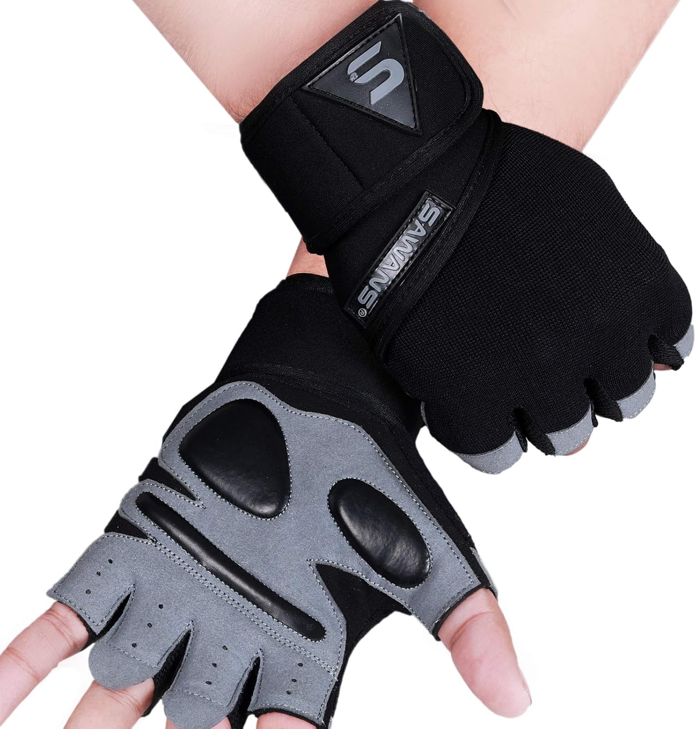 SAWANS Weight Lifting Gloves — Padded Gym Gloves with Wrist Support