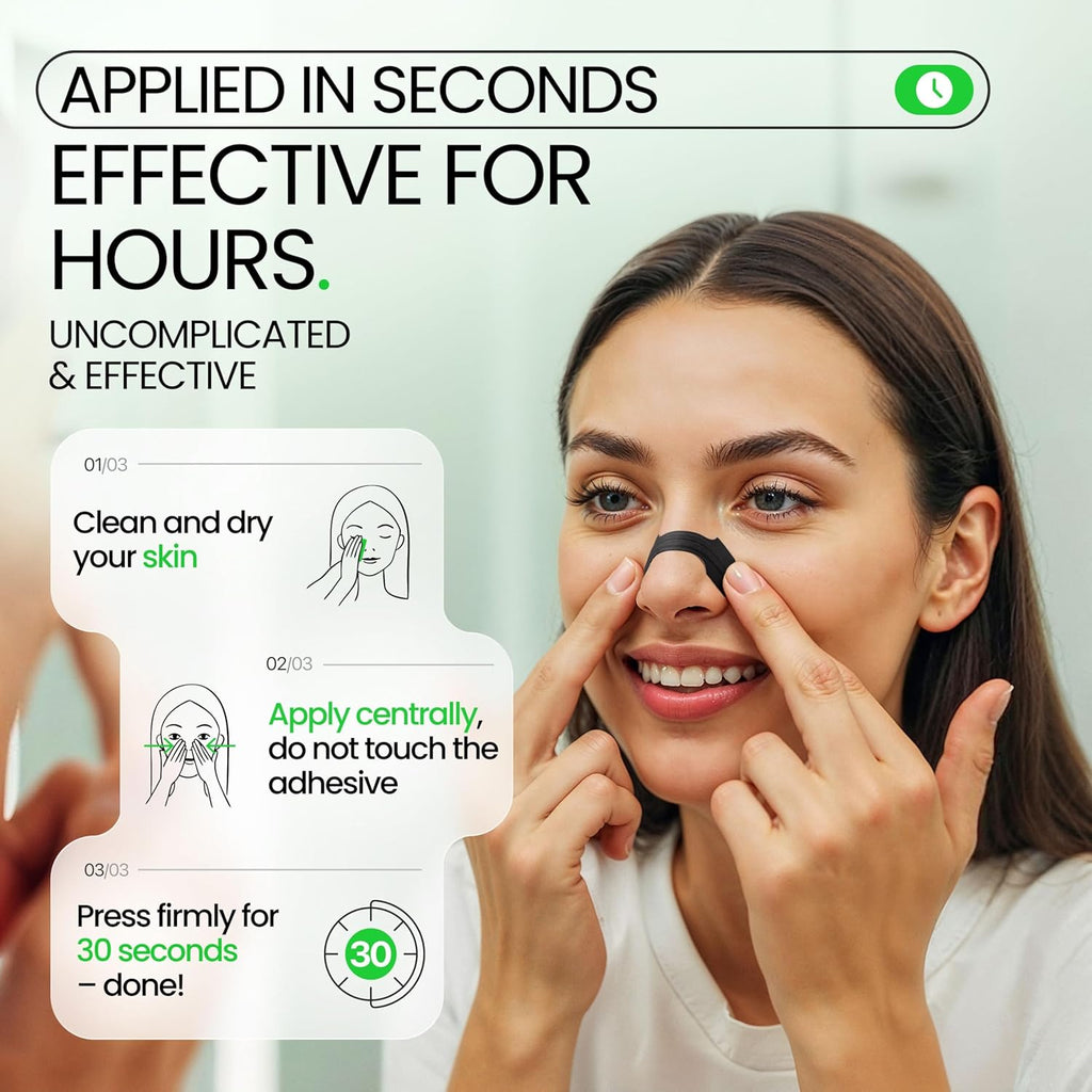 Ellicit Nasal Strips 30 Pack — Anti-Snoring Nose Strips for Sport & Sleep
