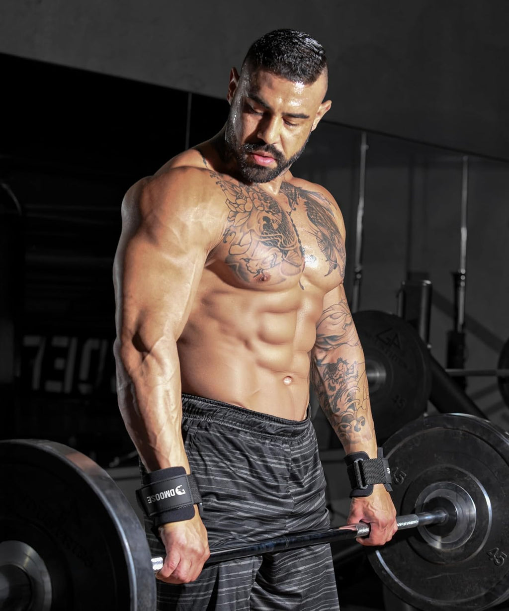 DMoose Weight Lifting Hooks (Pair) — Heavy-Duty Wrist Straps for Deadlifts