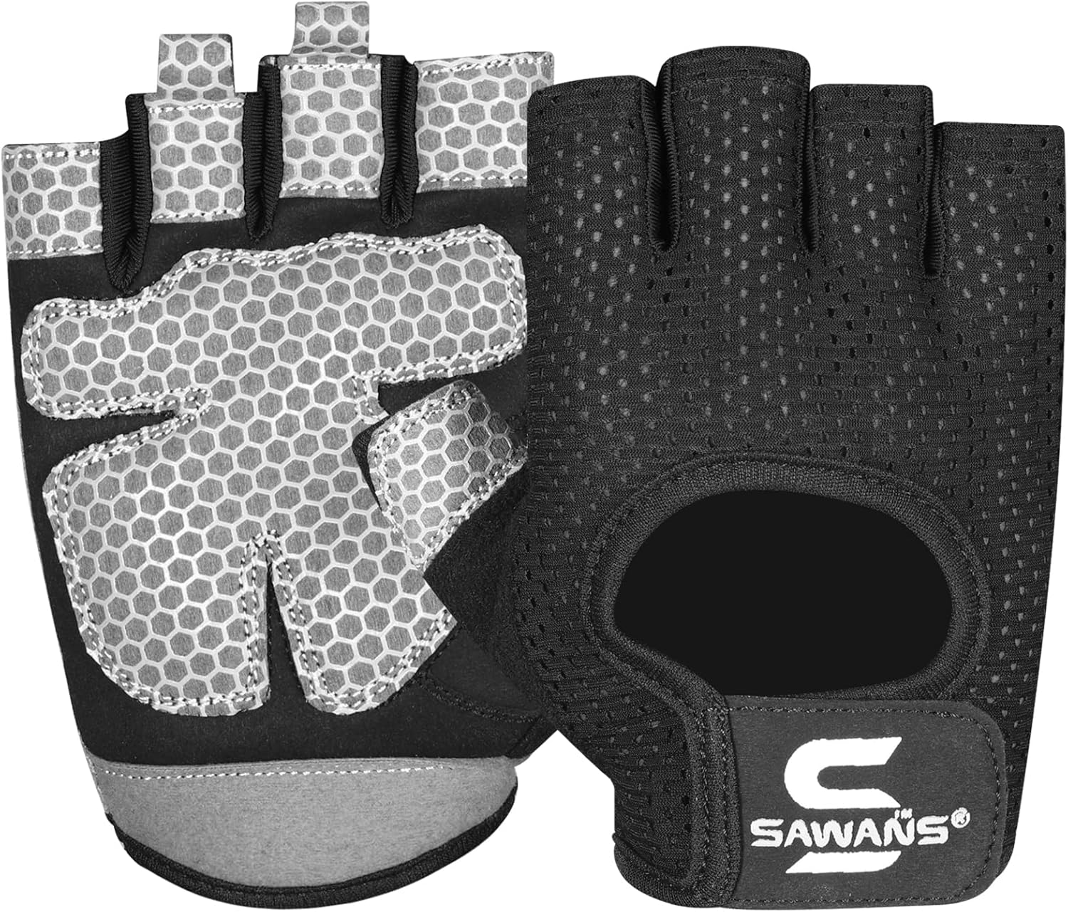 SAWANS Breathable Gym Gloves — Non-Slip Silicone Palm Protection