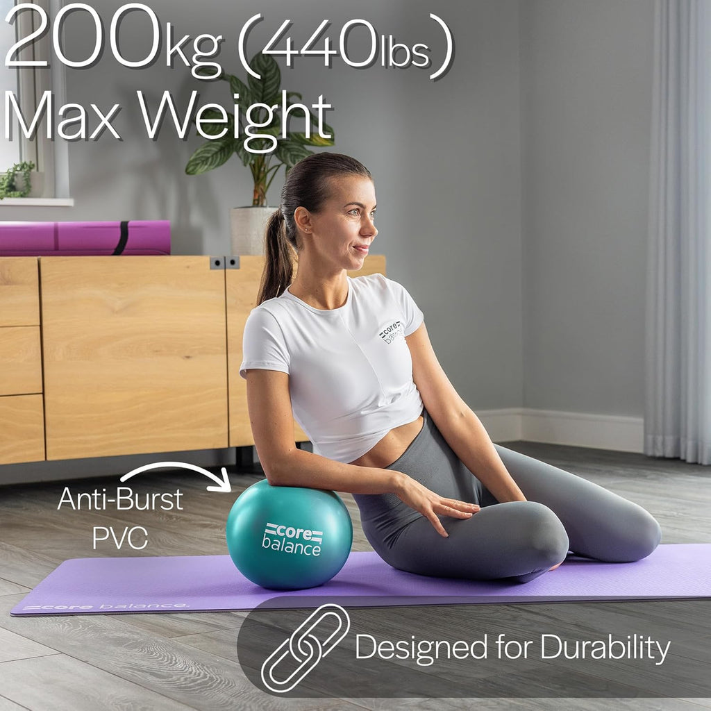 Core Balance Soft Pilates Ball 23cm — Anti-Burst Mini Exercise & Barre Ball