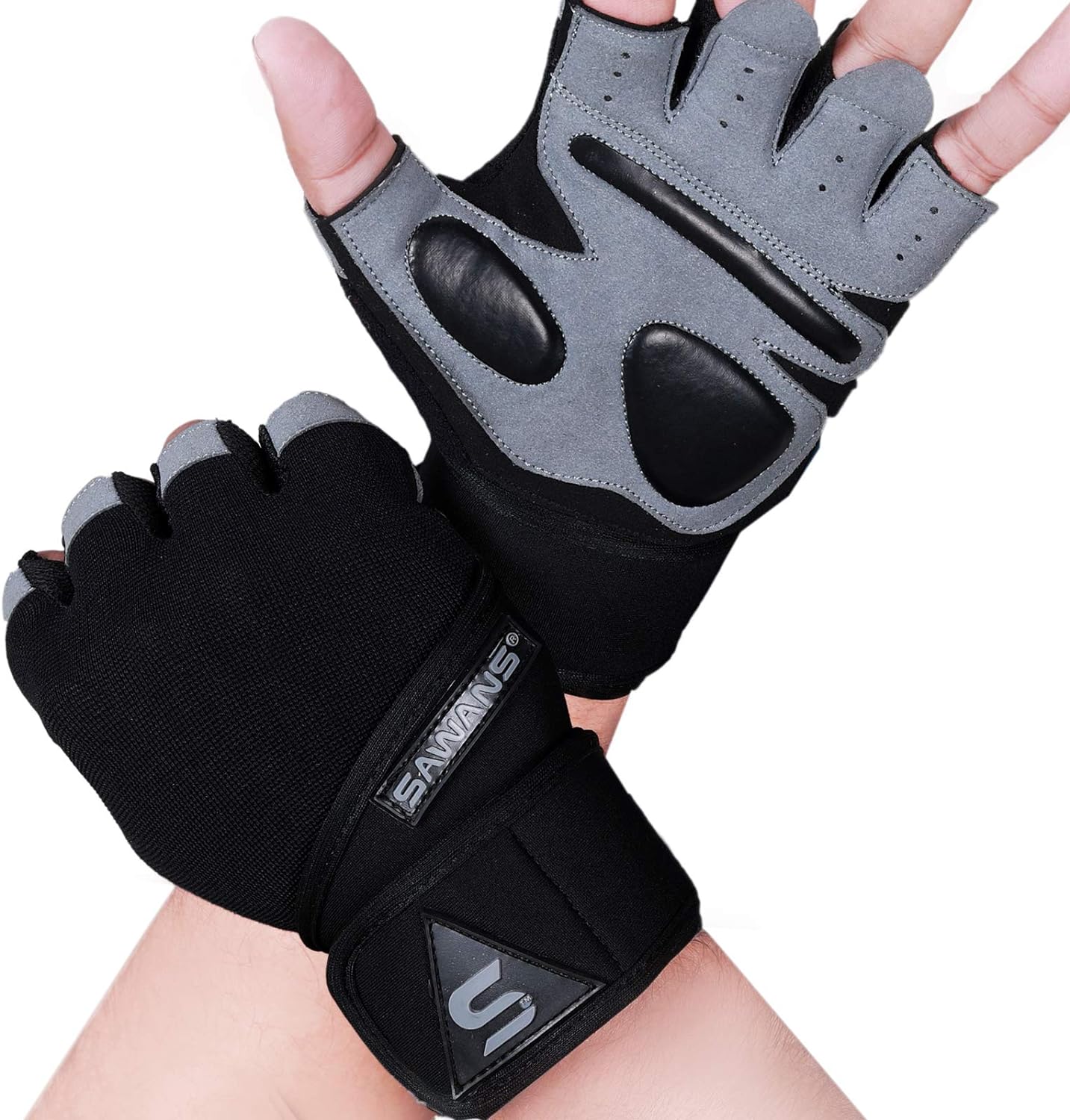 SAWANS Weight Lifting Gloves — Padded Gym Gloves with Wrist Support