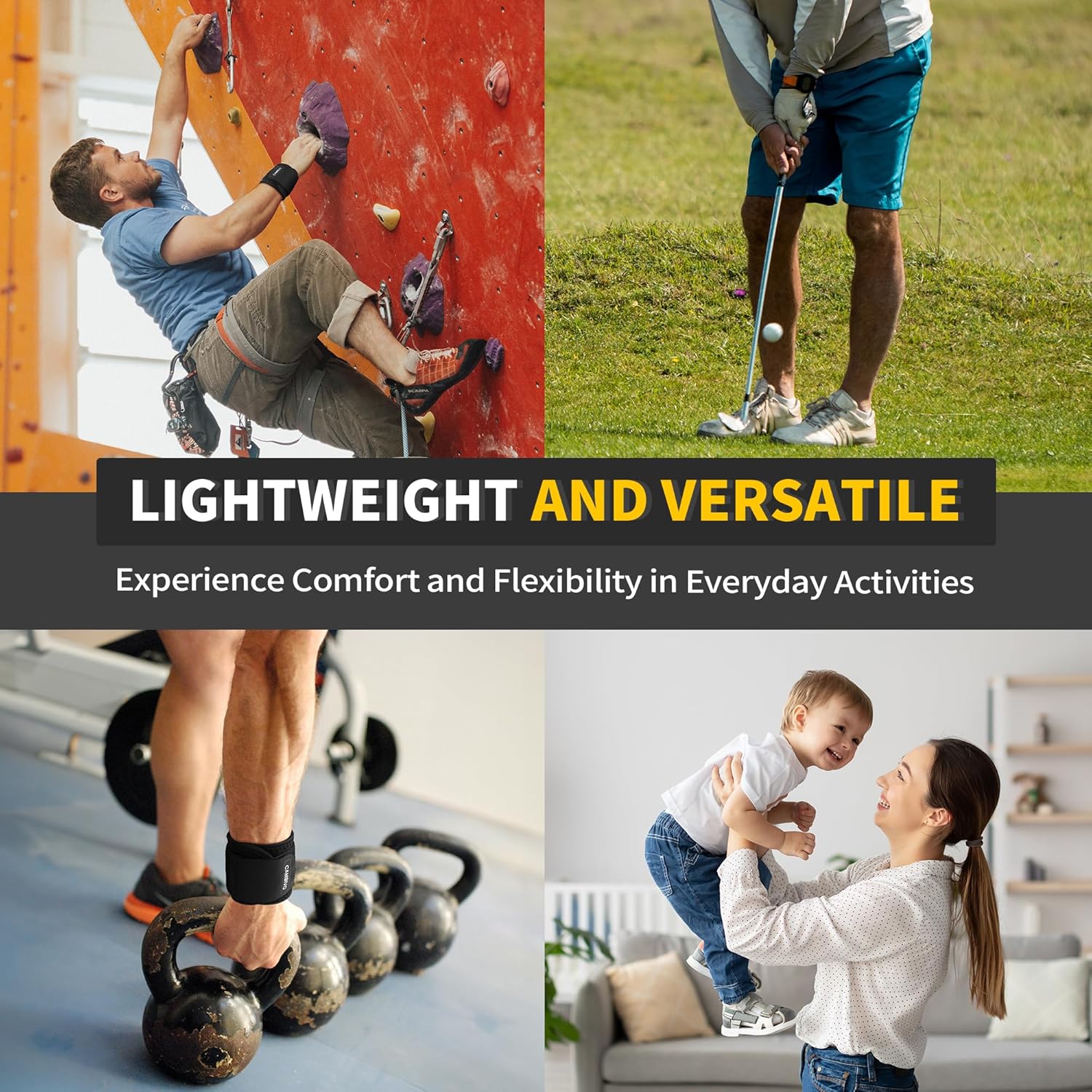 CAMBIVO Wrist Supports 2-Pack — Compression Wraps for Lifting & Pain Relief