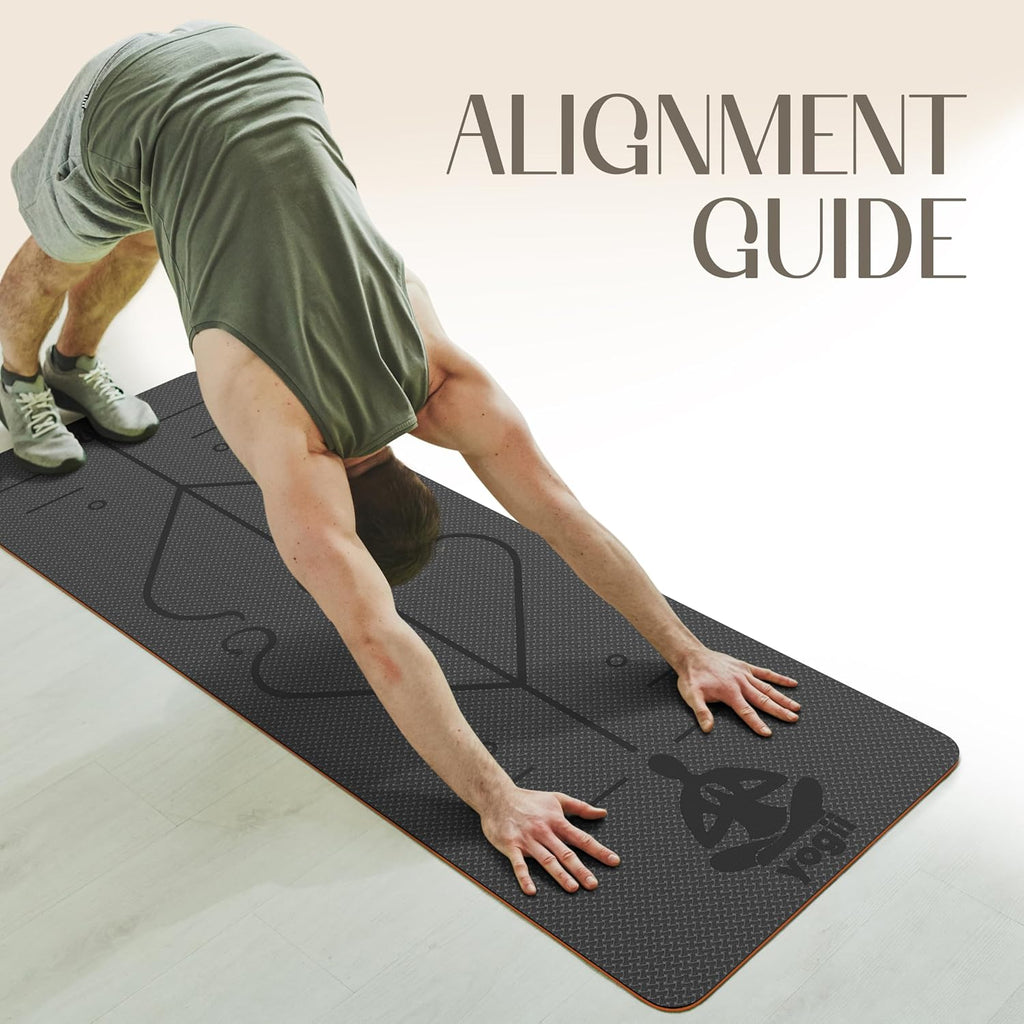 Yogii Yoga Mat — Non-Slip 6mm TPE Mat with Alignment Guides for Home & Gym
