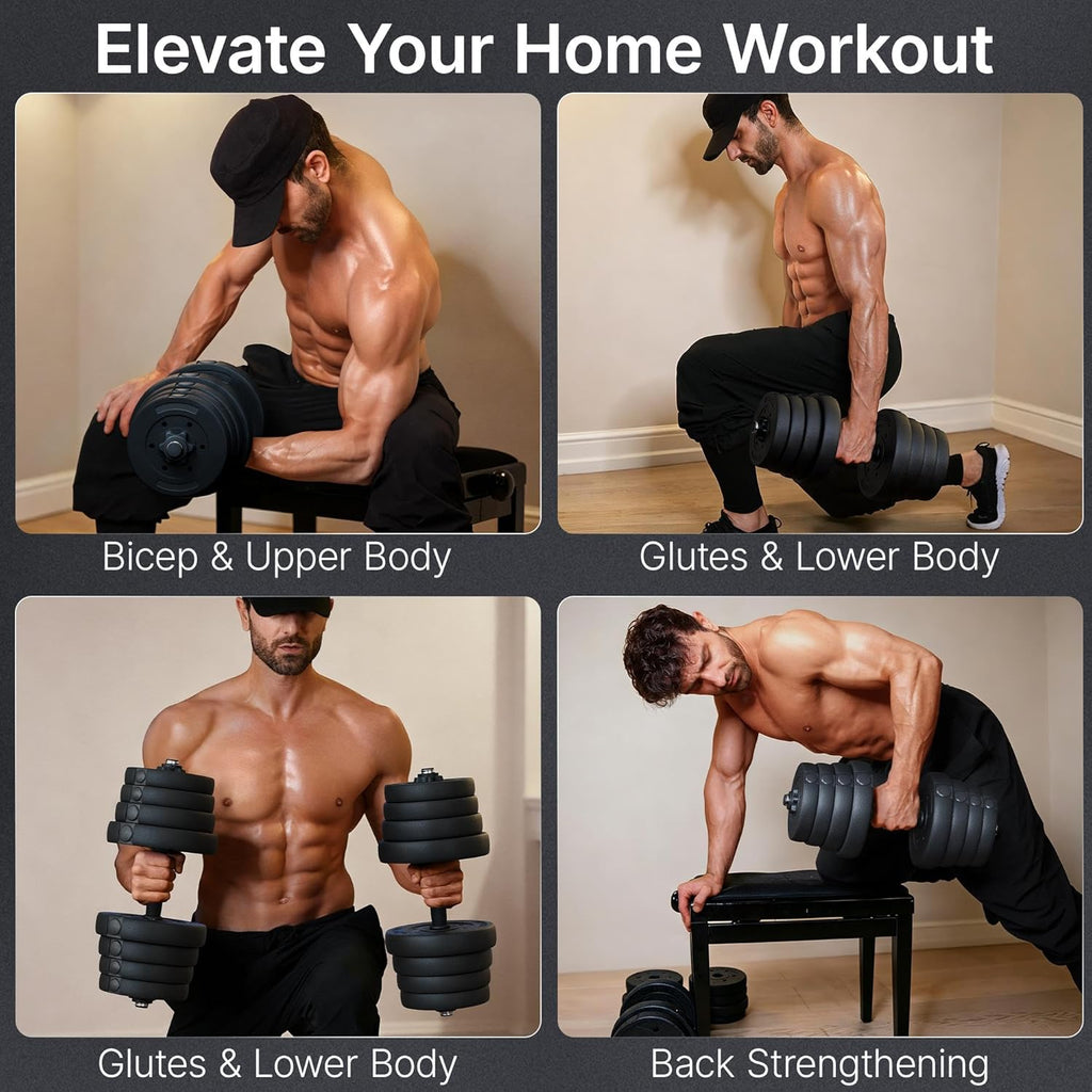 Yaheetech Adjustable Dumbbell Set — Home Gym Free Weights for Strength Training