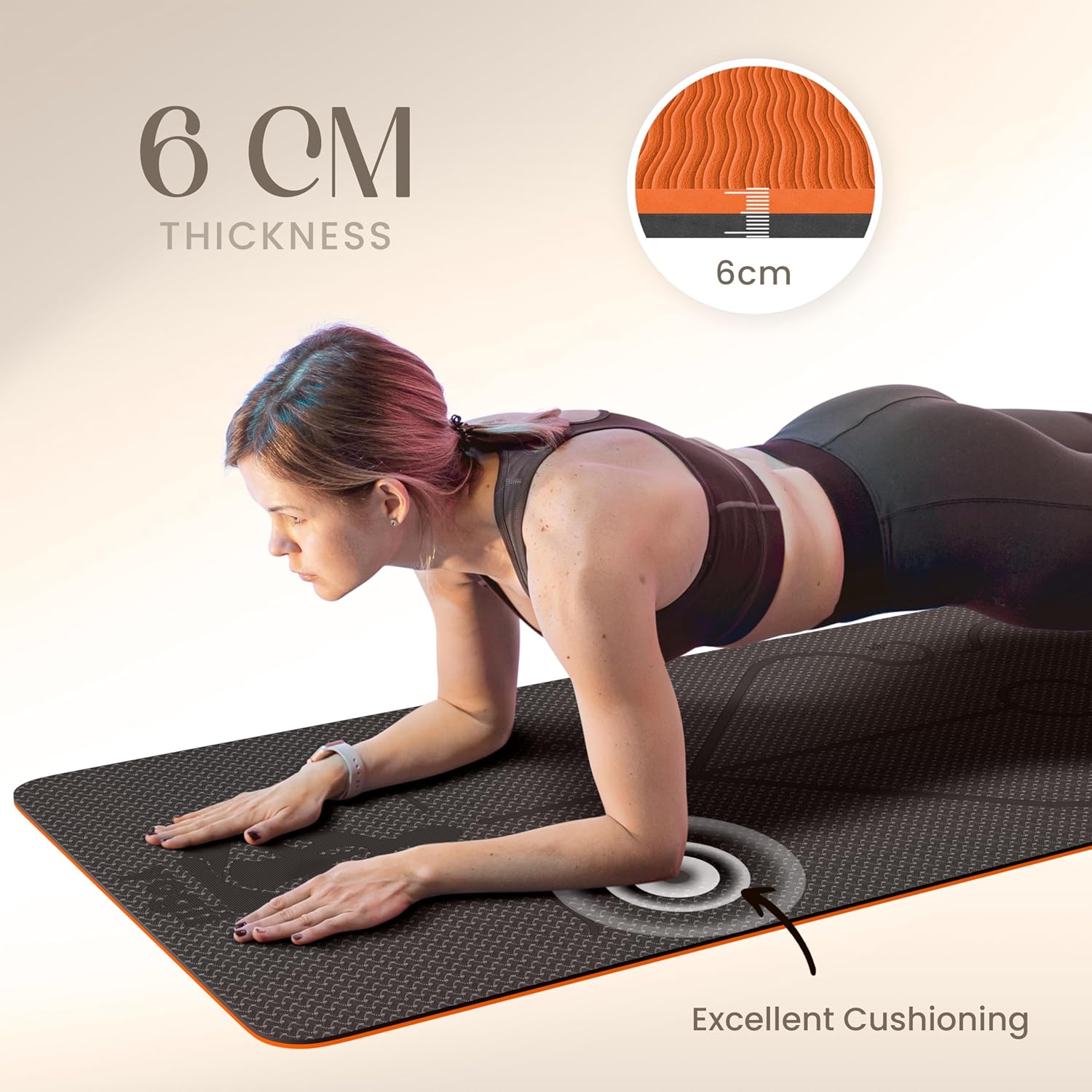Yogii Yoga Mat — Non-Slip 6mm TPE Mat with Alignment Guides for Home & Gym