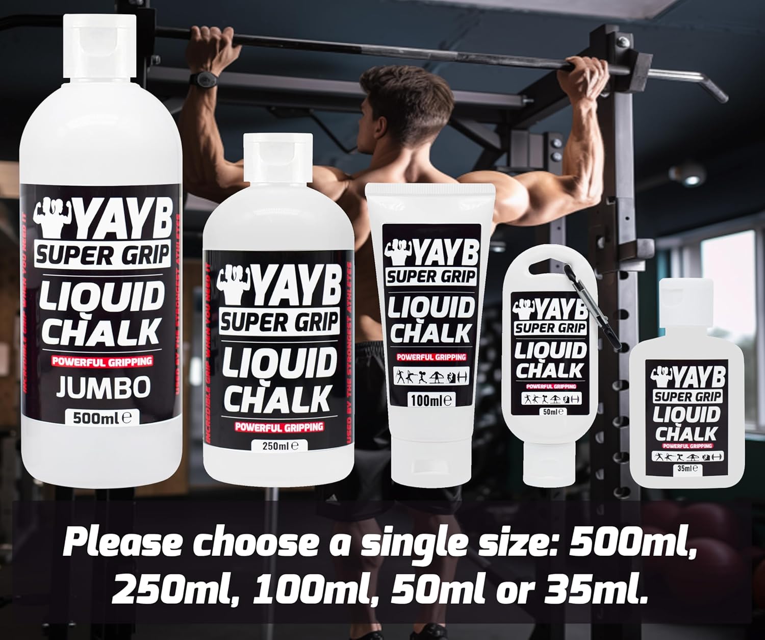 YAYB Liquid Chalk — Fast-Drying Grip Chalk for Weightlifting, Climbing & Gym