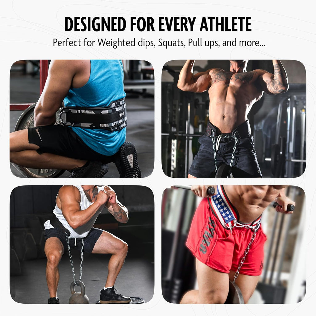 DMoose Dip Belt — 36 inch Steel Chain Weight Belt for Pull-Ups & Dips