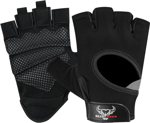 BEAST RAGE Weight Lifting Gloves — Non-Slip Gym Gloves for Men & Women