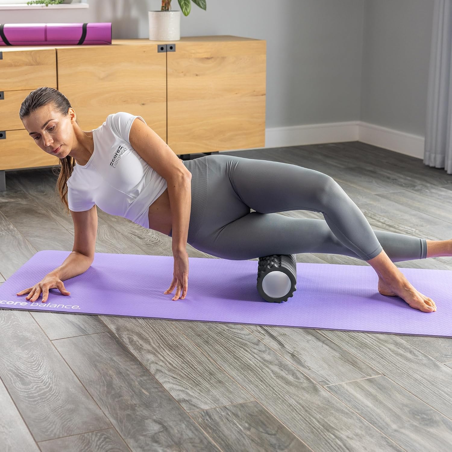 Core Balance Grid Foam Roller — Deep Tissue Massage for Muscle Recovery & Physio