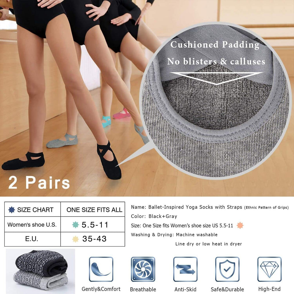 Ozaiic Yoga Socks for Women — Non-Slip Five-Toe Grip Socks for Pilates & Barre