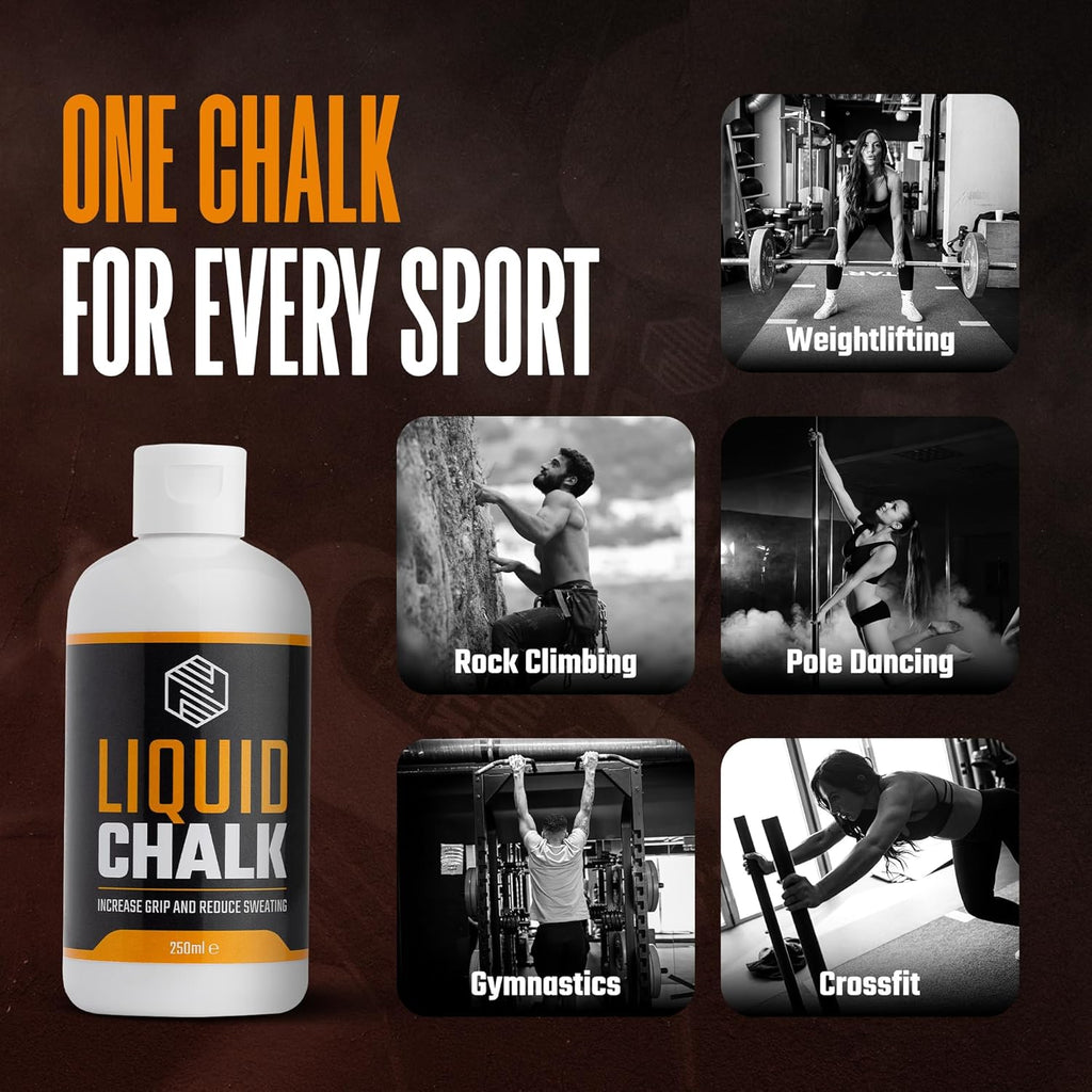 Liquid Chalk by NOVU — Sweat-Free Sports Grip Chalk for Gym & Climbing