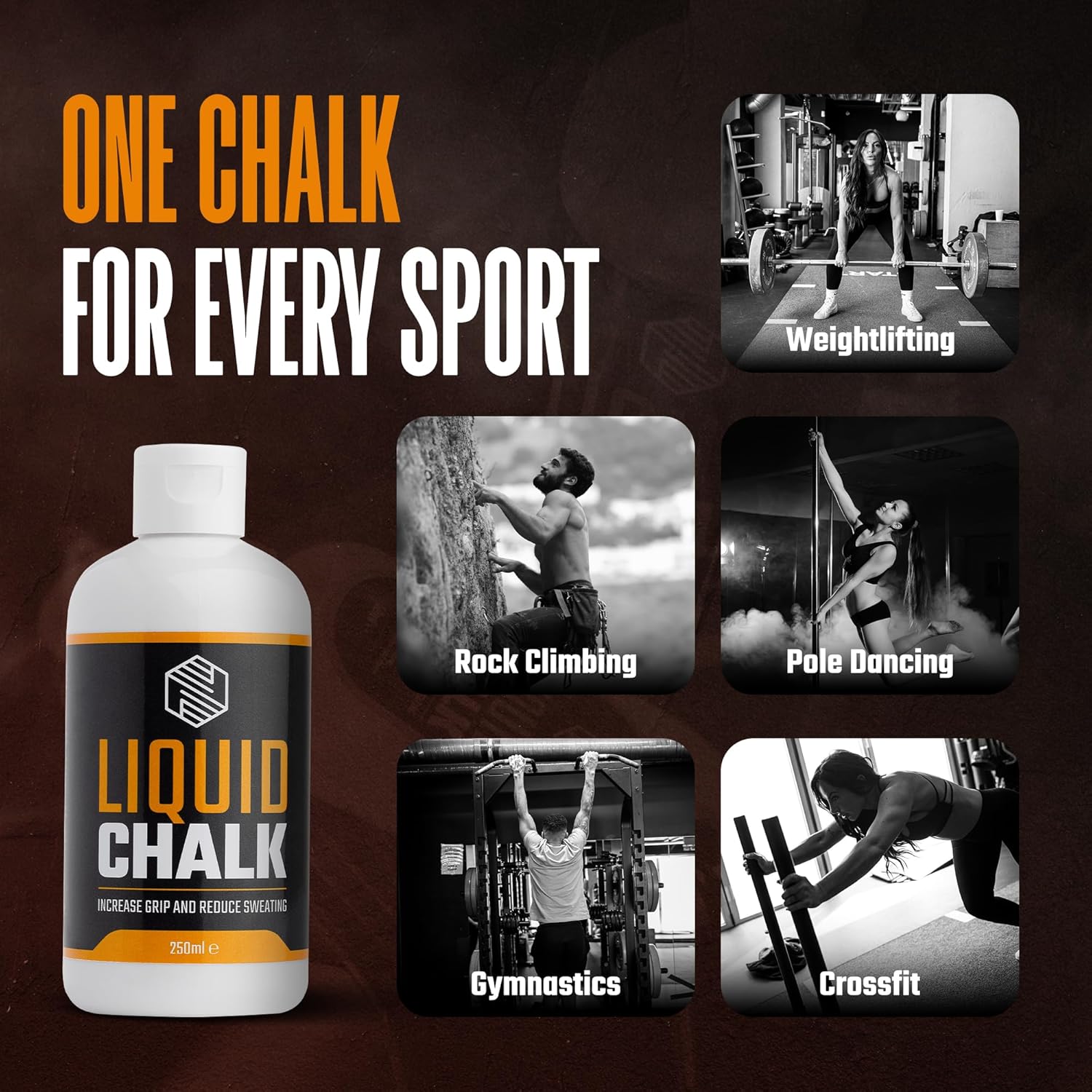Liquid Chalk by NOVU — Sweat-Free Sports Grip Chalk for Gym & Climbing
