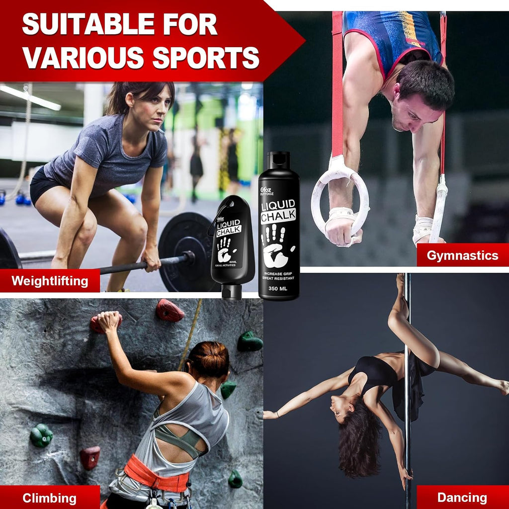 Superior Grip Liquid Chalk — Mess-Free Gym Chalk for Lifting & Climbing