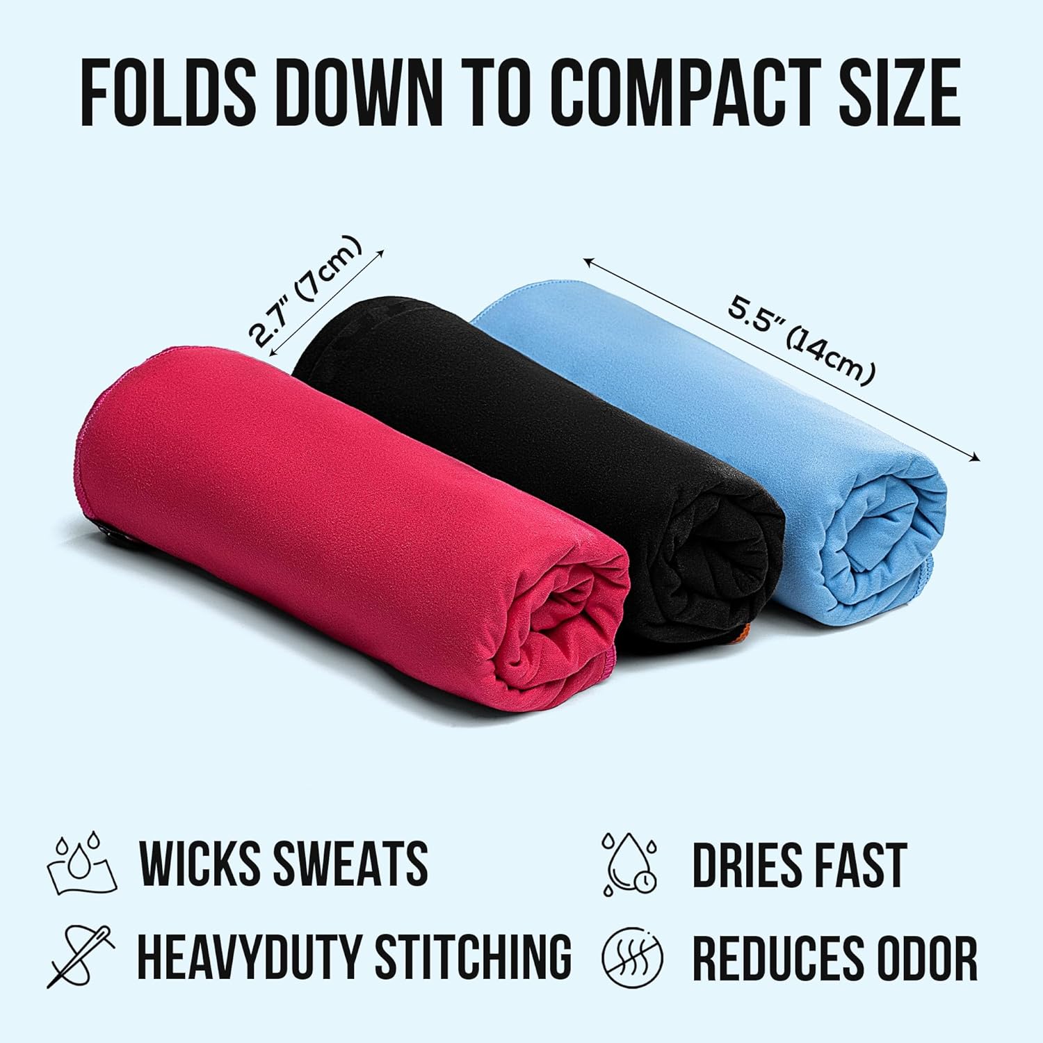 illusion Microfibre Gym Towel — Lightweight Quick-Dry Sports Towel for Gym & Travel