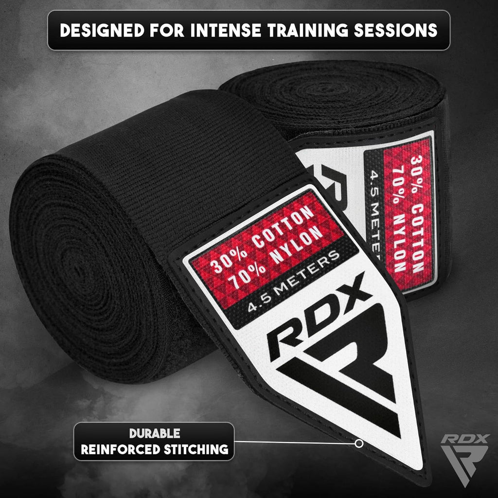 RDX Boxing Hand Wraps 4.5M — Mexican Style Wrist Support for MMA & Muay Thai