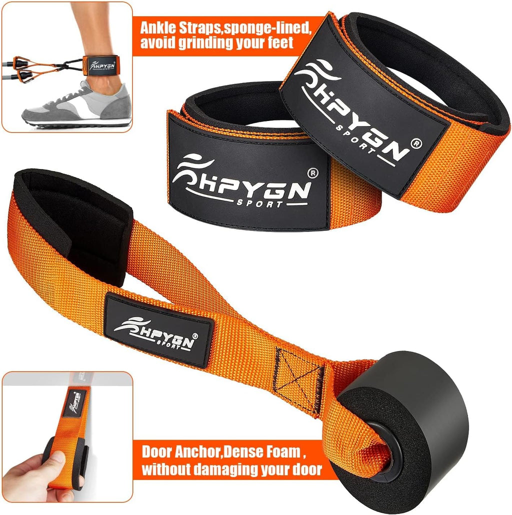 HPYGN Heavy Resistance Bands Set — 300/420LBS Home Gym Workout Bands with Handles