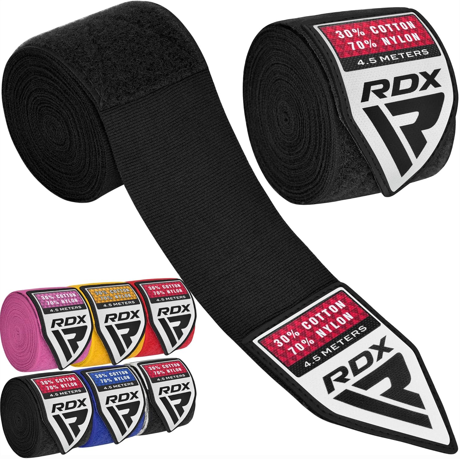 RDX Boxing Hand Wraps 4.5M — Mexican Style Wrist Support for MMA & Muay Thai