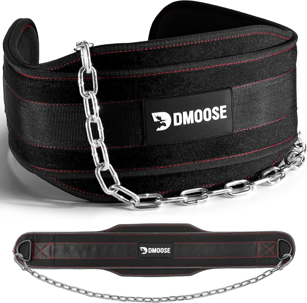 DMoose Dip Belt — 36 inch Steel Chain Weight Belt for Pull-Ups & Dips