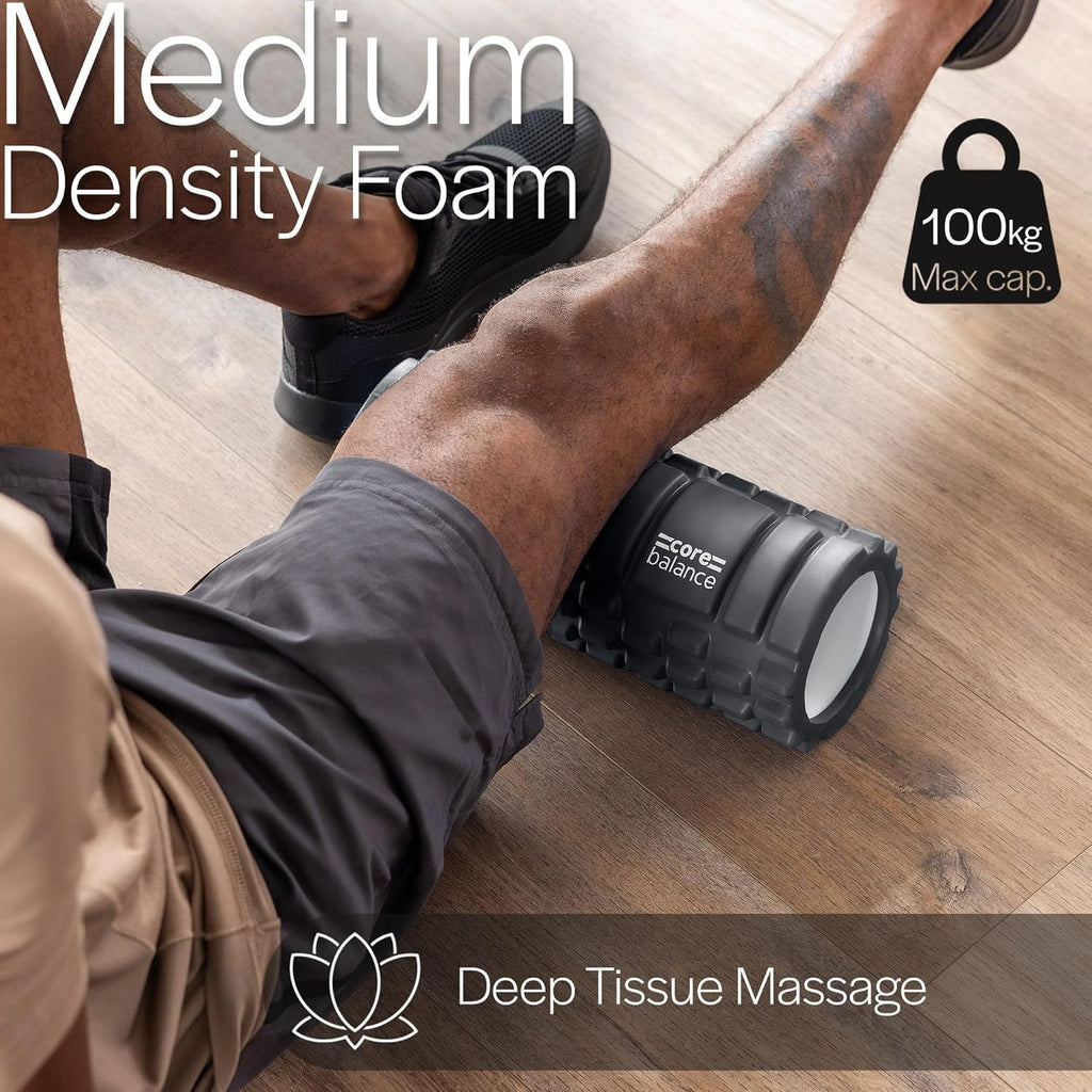 Core Balance Grid Foam Roller — Deep Tissue Massage for Muscle Recovery & Physio