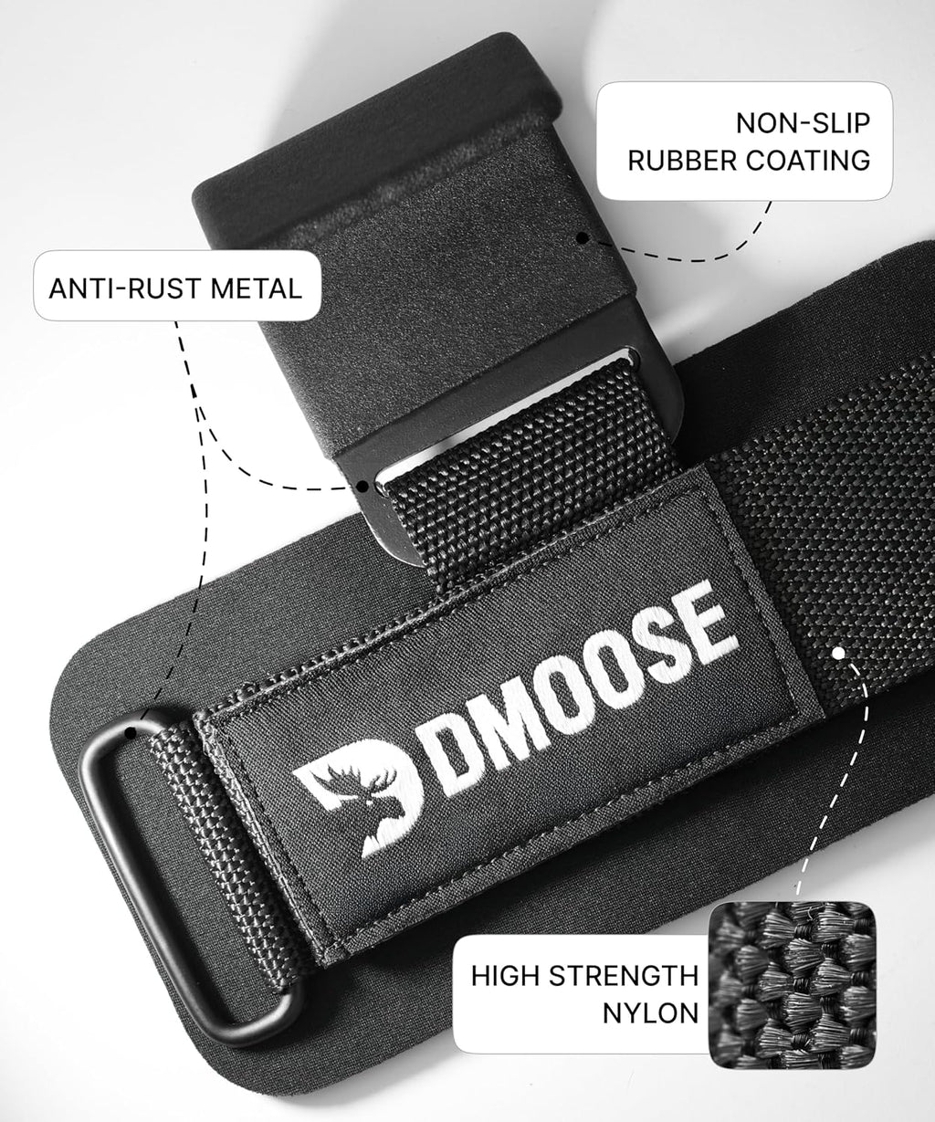 DMoose Weight Lifting Hooks (Pair) — Heavy-Duty Wrist Straps for Deadlifts