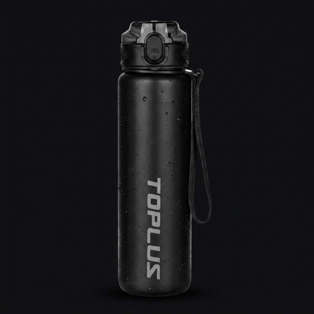 TOPLUS 1L sports water bottle on onyx background