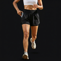 Women's 2-in-1 Running Shorts with Phone Pocket — Lightweight Gym & Yoga Shorts on onyx background