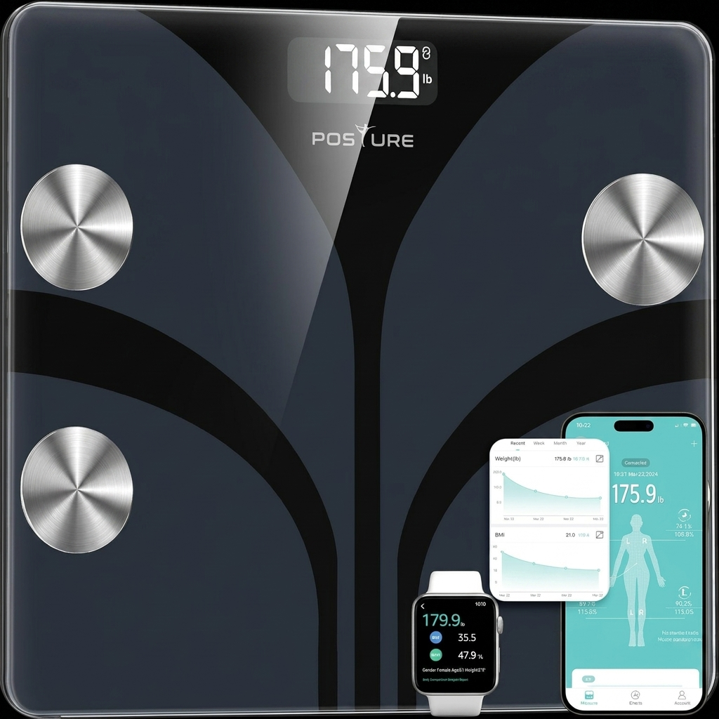 Smart Body Composition Scale on onyx background