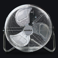 Senelux Chrome Gym Floor Fan on onyx background