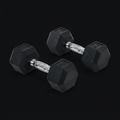 HOMCOM Rubber Hex Dumbbell Set on onyx background
