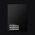 Ultimate Gym Workout Log Book on onyx background
