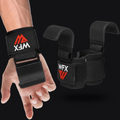 Weight Lifting Hooks with Wrist Support on onyx background