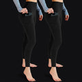 Leafigure 2-Pack Women's Gym Leggings on onyx background