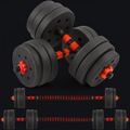 Straame 20KG Adjustable Dumbbell & Barbell Set on onyx background
