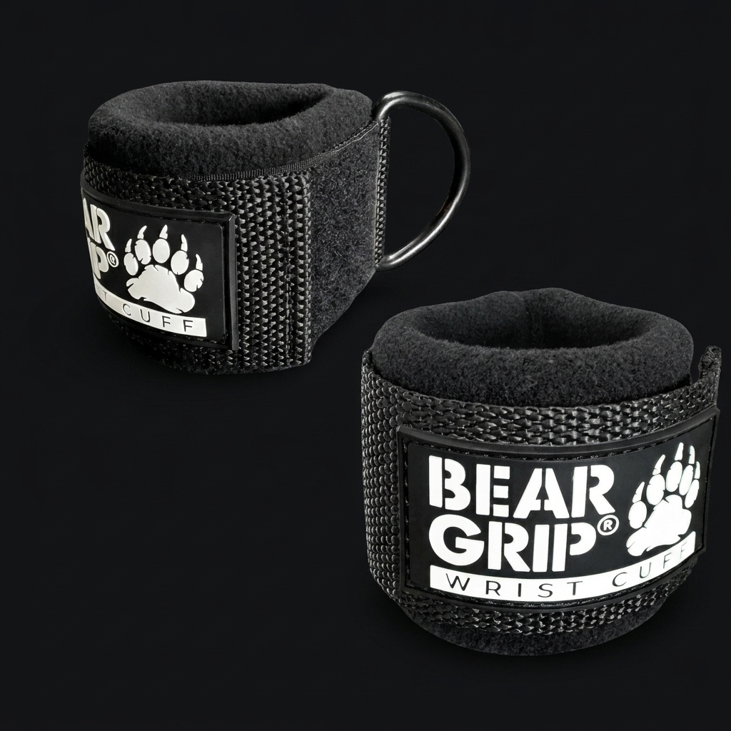 BEAR GRIP Ankle Straps for Cable Machines on onyx background