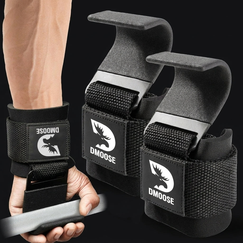 DMoose Weight Lifting Hooks on onyx background