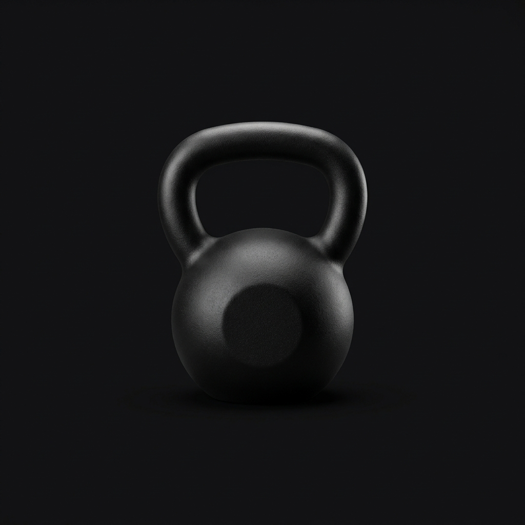 Cast Iron Kettlebell on onyx background