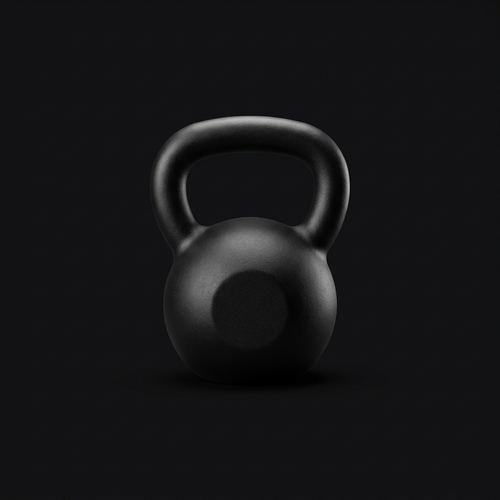 Cast Iron Kettlebell on onyx background