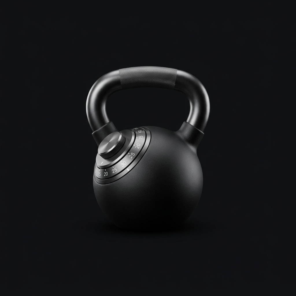 Adjustable Kettlebell on onyx background