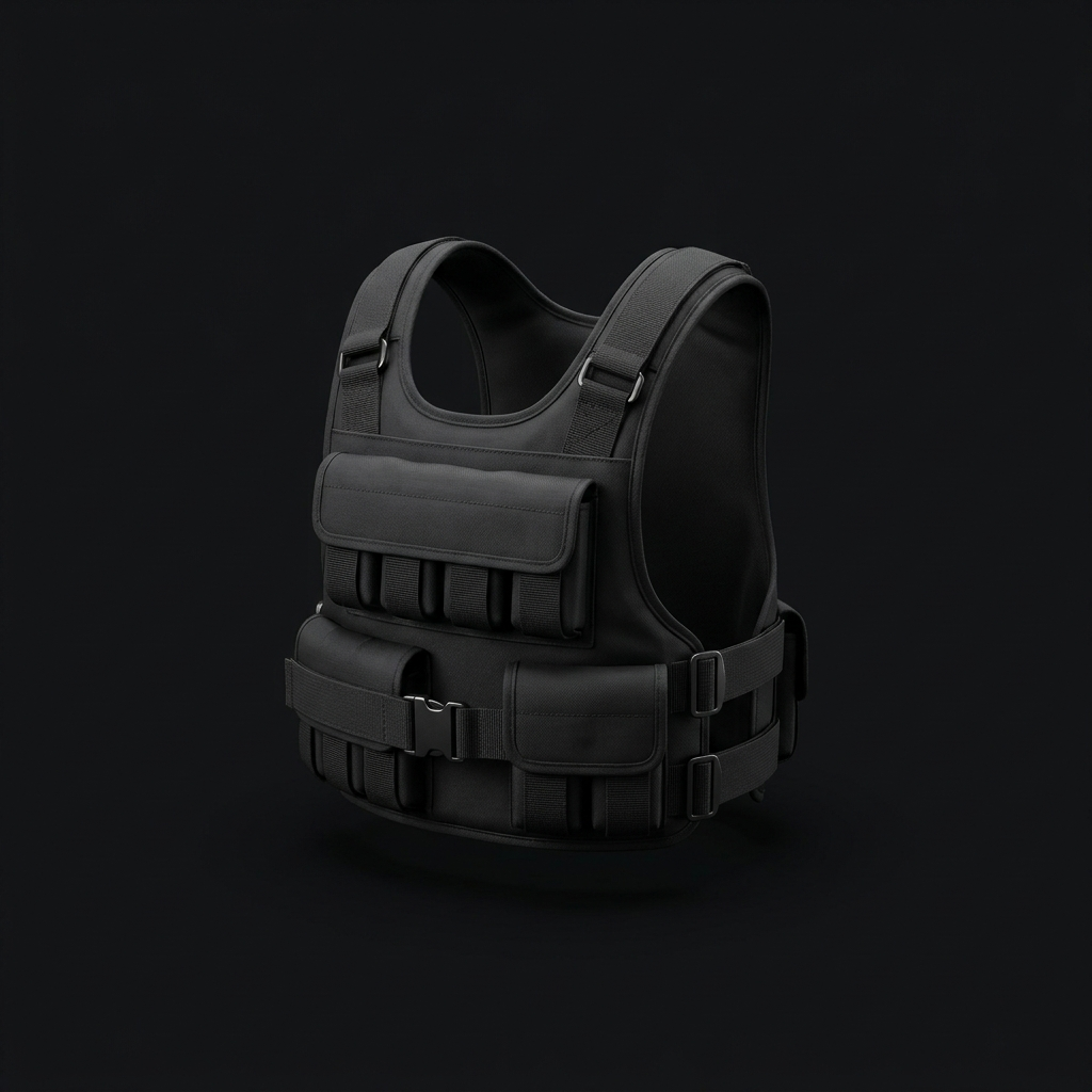 Adjustable Weighted Vest on onyx background