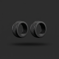 Barbell Spinlock Collars Pair on onyx background