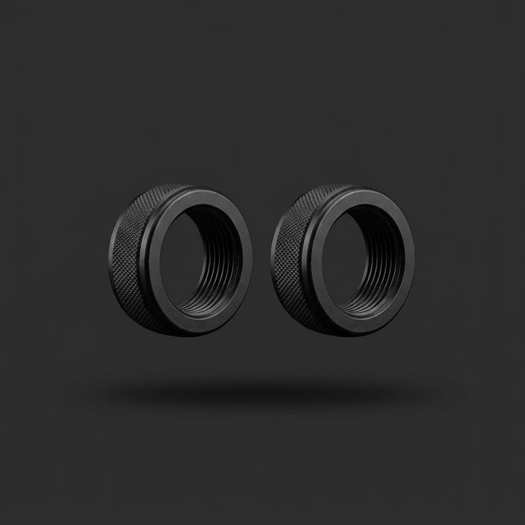 Barbell Spinlock Collars Pair on onyx background